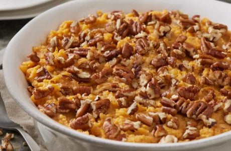 Maple Sweet Potato Casserole with Pecans