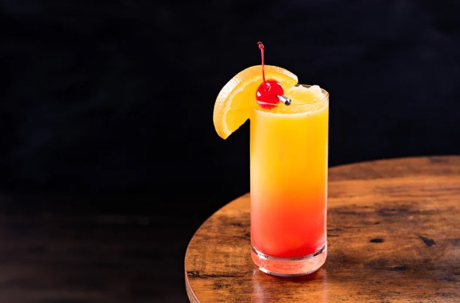 Maple Tequila Sunrise Cocktail